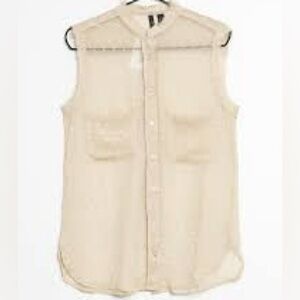 MNG by Mango sheer polka dot blouse size small like new